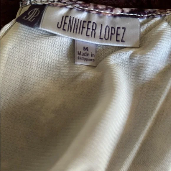 JENNIFER LOPEZ BROWN MIDI BODYCON KEYHOLE SNAKESKIN SHEATH CUTOUT DRESS SZ MED - Picture 7 of 10